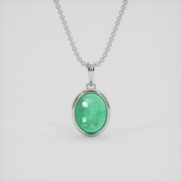1.28 Ct. Emerald Pendant, Platinum 950 1