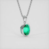 1.27 Ct. Emerald Necklace, Platinum 950 2
