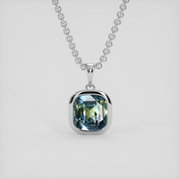 3.02 Ct. Bi Color Sapphire Pendant, Platinum 950 1