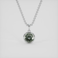 1.32 Ct. Green Sapphire Necklace, Platinum 950 1