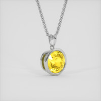 3.54 Ct. Yellow Sapphire Pendant, Platinum 950 2