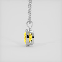 3.54 Ct. Yellow Sapphire Pendant, Platinum 950 3