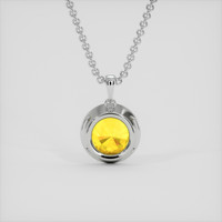 3.54 Ct. Yellow Sapphire Pendant, Platinum 950 4