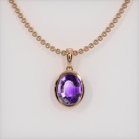 1.59 Ct. Gemstone Necklace, 14K Rose Gold 1