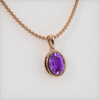 1.59 Ct. Gemstone Necklace, 14K Rose Gold 2