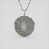 28.61 Ct. Grey Moonstone Pendant, Silver 1