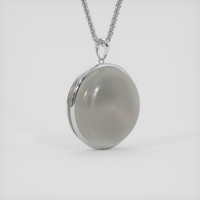 28.61 Ct. Grey Moonstone Pendant, Silver 2