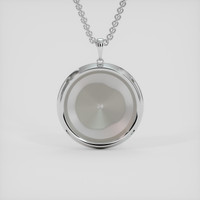 28.61 Ct. Grey Moonstone Pendant, Silver 4