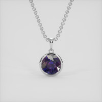 1.99 Ct. Bi Color Sapphire Pendant, 10K White Gold 1