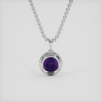 1.99 Ct. Bi Color Sapphire Pendant, 10K White Gold 4