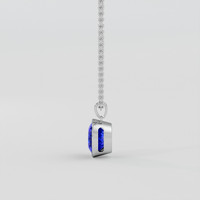 4.74 Ct. Violetish Blue Tanzanite Pendant, 14K White Gold 3