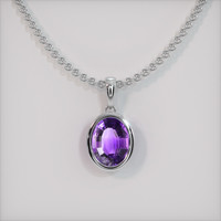 1.59 Ct. Gemstone Necklace, 14K White Gold 1