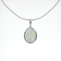 1.30 Ct. Gemstone Necklace, 14K White Gold 1