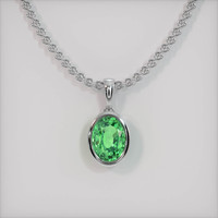 2.03 Ct. Gemstone Necklace, 14K White Gold 1