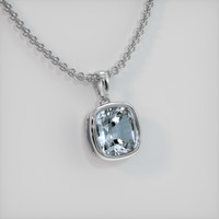 2.76 Ct. Bi Color Sapphire Necklace, 14K White Gold 2