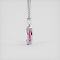 3.26 Ct. Pink Sapphire Pendant, 14K White Gold 3