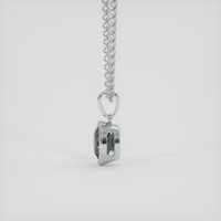 1.32 Ct. Green Sapphire Pendant, 14K White Gold 3