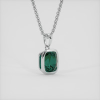 2.08 Ct. Bluish Green Sapphire Pendant, 14K White Gold 2