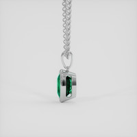 1.18 Ct. Emerald Pendant, 18K White Gold 3