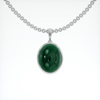 5.80 Ct. Emerald Necklace, 18K White Gold 1