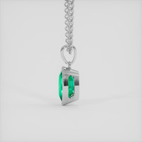 1.27 Ct. Emerald Necklace, 18K White Gold 3