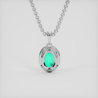 1.27 Ct. Emerald Necklace, 18K White Gold 4