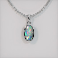 0.85 Ct. Gemstone Necklace, 18K White Gold 1