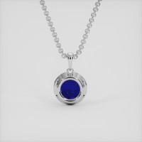 2.37 Ct. Blue Sapphire Pendant, 18K White Gold 4