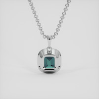 3.02 Ct. Bi Color Sapphire Pendant, 18K White Gold 4