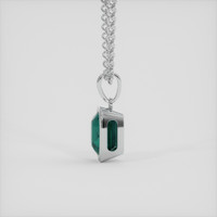 2.08 Ct. Bluish Green Sapphire Pendant, 18K White Gold 3