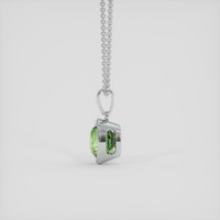 1.68 Ct. Yellowish Green Sapphire Pendant, 18K White Gold 3