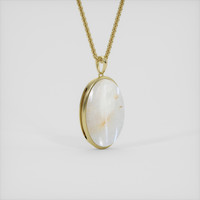 11.63 Ct. White Opal Pendant, 10K Yellow Gold 2
