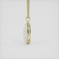 11.63 Ct. White Opal Pendant, 10K Yellow Gold 3