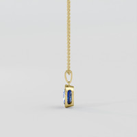 2.14 Ct. Blue Sapphire Pendant, 10K Yellow Gold 3