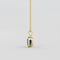 1.24 Ct. Blue Sapphire Pendant, 14K Yellow Gold 3