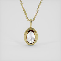 3.89 Ct. White Phenakite Pendant, 14K Yellow Gold 4