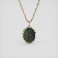 4.71 Ct. Multi Color Opal Necklace, 14K Yellow Gold 1