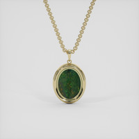 4.71 Ct. Multi Color Opal Necklace, 14K Yellow Gold 4