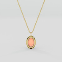 11.45 Ct. Brown Moonstone Pendant, 14K Yellow Gold 4