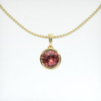 1.22 Ct. Sapphire Necklace, 14K Yellow Gold 1