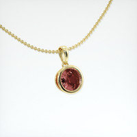 1.22 Ct. Sapphire Necklace, 14K Yellow Gold 2