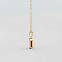 1.01 Ct. Pinkish Red Ruby Pendant, 14K Yellow Gold 3