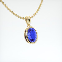 0.88 Ct. Sapphire Necklace, 14K Yellow Gold 2