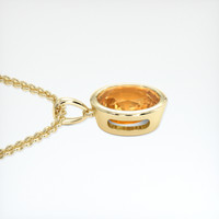 2.90 Ct. Orangish Yellow Sapphire Necklace, 14K Yellow Gold 3