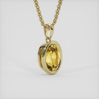 2.07 Ct. Yellow Sapphire Necklace, 14K Yellow Gold 2