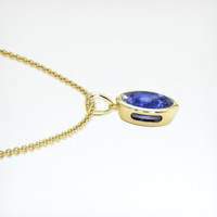 2.18 Ct. Blue Sapphire Necklace, 14K Yellow Gold 3