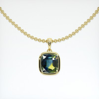 2.05 Ct. Bi Color Sapphire Necklace, 14K Yellow Gold 1