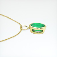 1.69 Ct. Emerald Necklace, 18K Yellow Gold 3