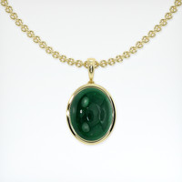 5.80 Ct. Emerald Necklace, 18K Yellow Gold 1
