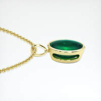 5.80 Ct. Emerald Necklace, 18K Yellow Gold 3